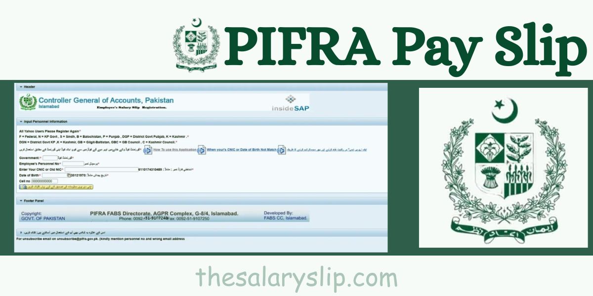 PIFRA Pay Slip 2025 – Guide to Download Monthly Salary Slip