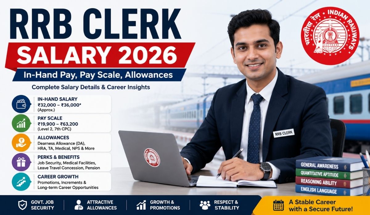 RRB Clerk Salary 2026: In-Hand Pay, Pay Scale, Allowances